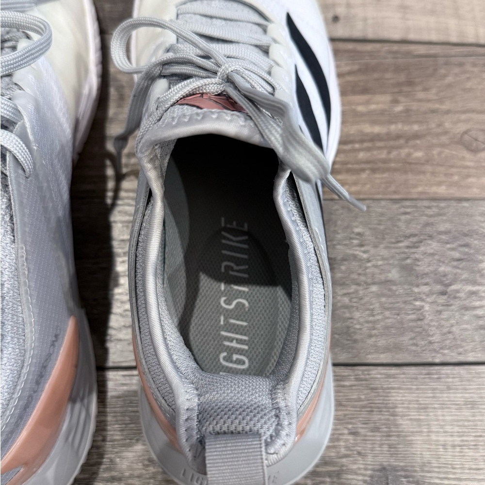 adidas Adizero Ubersonic 4 White, Light Grey & Black Tennis Shoe, women’s size 9 - Picture 8 of 12